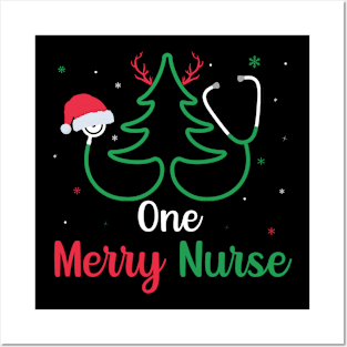 One Merry Nurse Christmas Gifts For Nurses Posters and Art